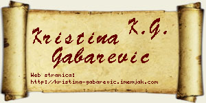 Kristina Gabarević vizit kartica
